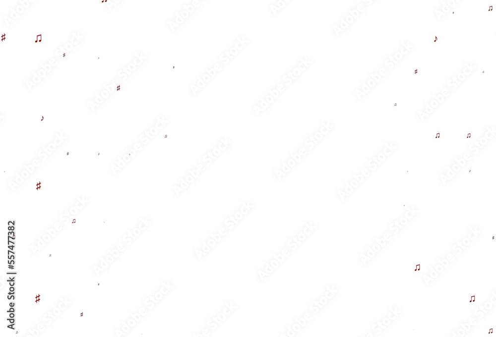 Light Red vector backdrop with music notes. Light Red vector backdrop with music notes.