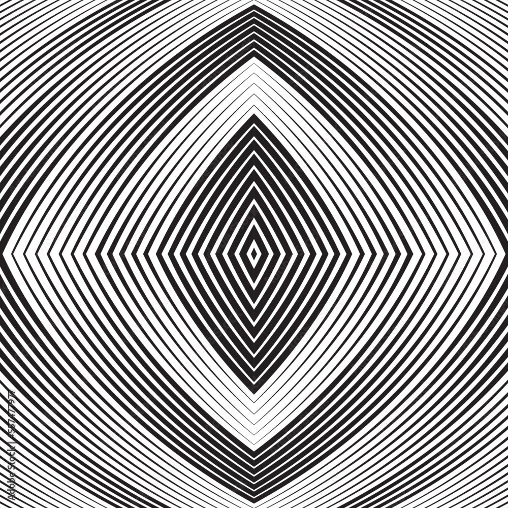 Black vector curved shape. Geometric art. Psychedelic texture. Trendy element for posters, social media, logo, frames, broshure, promotion, flyer, covers, banners, backdrop