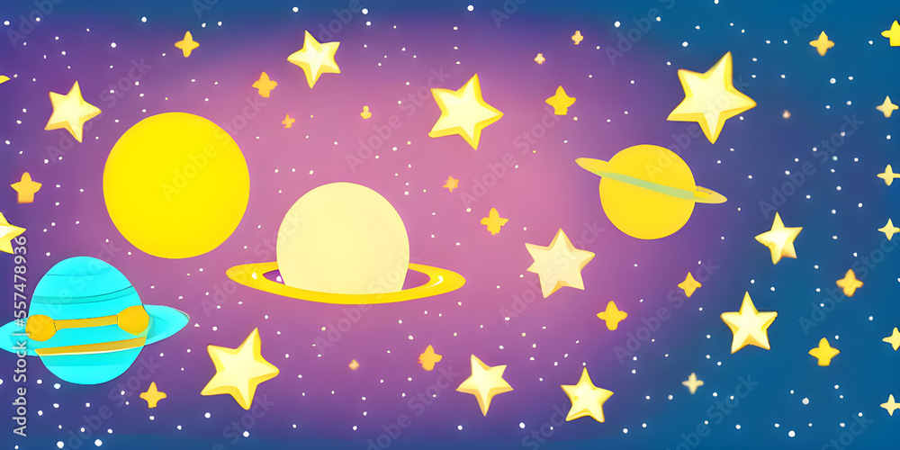 Fototapeta premium background with stars and moon