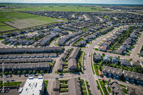 Aerial views of the Willowgrove neighborhood of Saskatoon