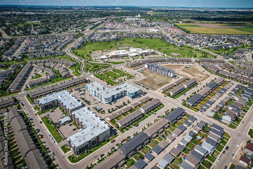 Aerial views of the Willowgrove neighborhood of Saskatoon