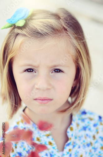 Portrait of little girl outeside