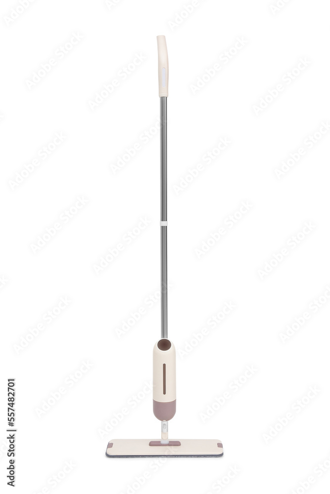 Microfiber spray mop. Modern floor mop with a water tank. Spray microfiber floor mop. Isolated Microfiber spray mop. Modern floor mop with a water tank. Spray microfiber floor mop. Isolated