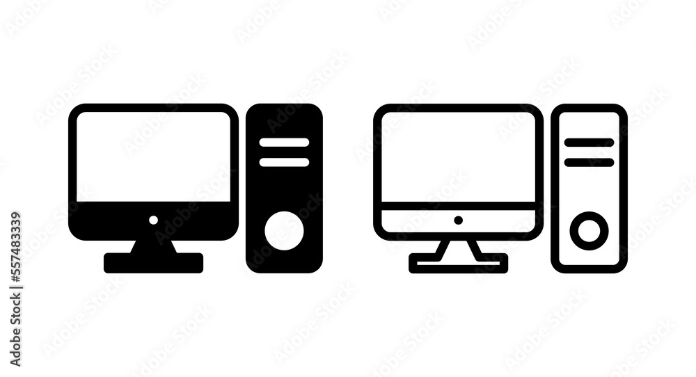 Computer icon vector illustration. computer monitor sign and symbol Computer icon vector illustration. computer monitor sign and symbol
