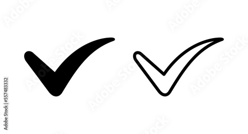 Check mark icon vector illustration. Tick mark sign and symbol