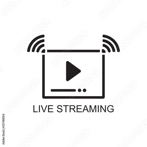 live streaming icon , video icon