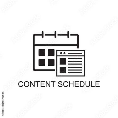 content schedule icon , event icon