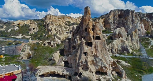 Kapadokya Peri Bacaları 
drone view.