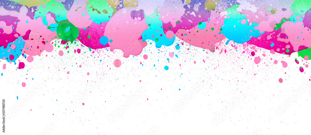 A colorful painted decoration in isolated white background