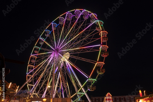 Big Ferris wheel In Bremen Christmas Market