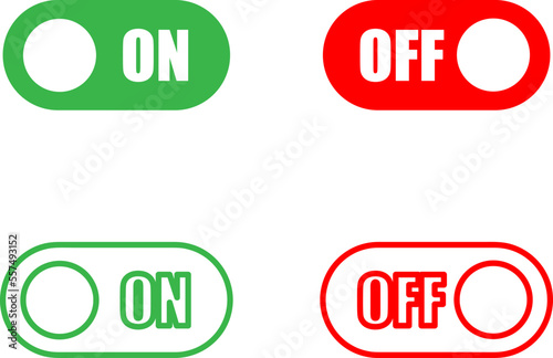 On off icon. Switch button. Vector illustration on white.eps 
