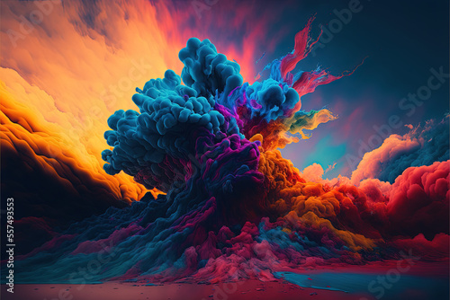 Synesthesia Abstract Cloud, generative ai
