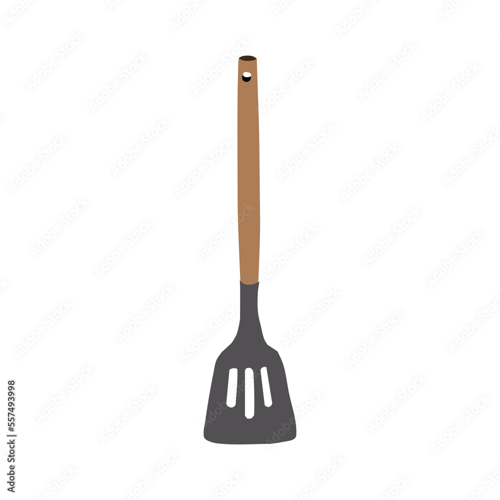 The best slotted spatula vector illustration, in trendy semi realistic flat cartoon design style, isolated on white background. Editable graphic resource for many purposes. The best slotted spatula vector illustration, in trendy semi realistic flat cartoon design style, isolated on white background. Editable graphic resource for many purposes.