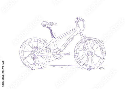 Konstfotografi Bisycle Vector Hand Drawn