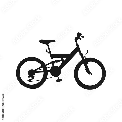 teen mountain bike silhouette vector. suitable for multipurpose creative design materials.