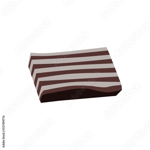 Vector illustration of a typical java layer cake from rice flour in brown and white colors. Indonesian traditional food. Editable graphic resources for many purposes.