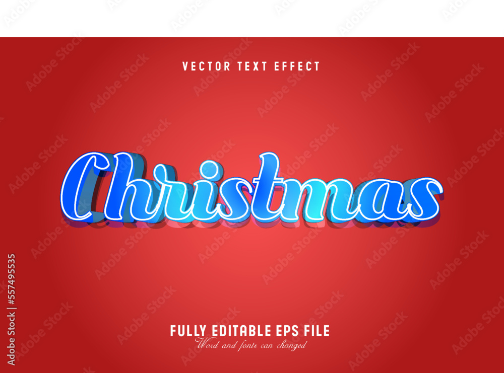 Christmas vector text effect