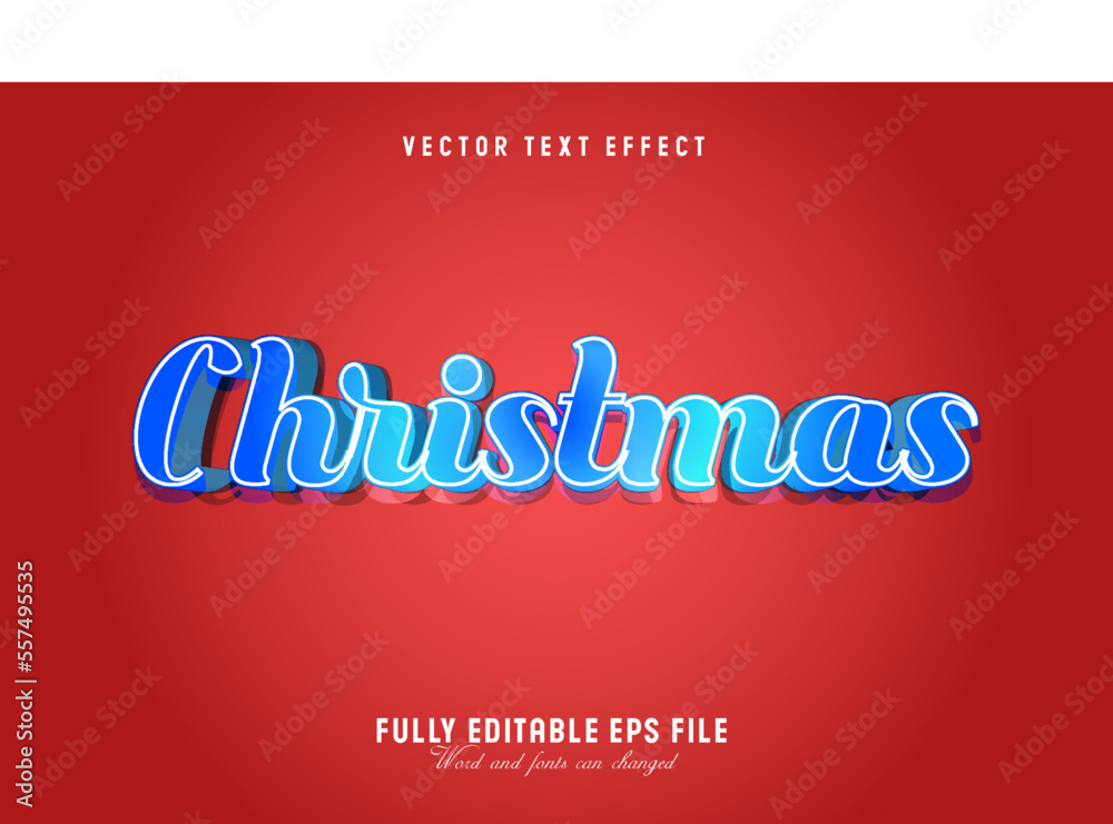 Christmas vector text effect Christmas vector text effect