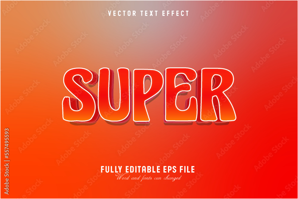 Super vector text effect Super vector text effect