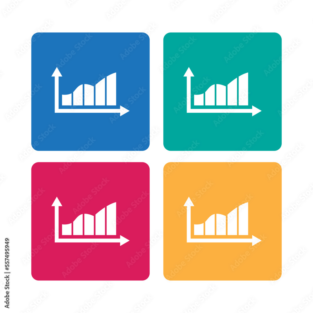 Fototapeta premium growing graph icon vector illustration 