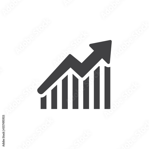 growing graph icon vector illustration 