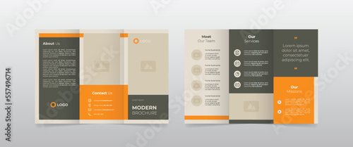 modern unique a4 trifold brochure template