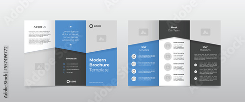modern unique a4 trifold brochure template