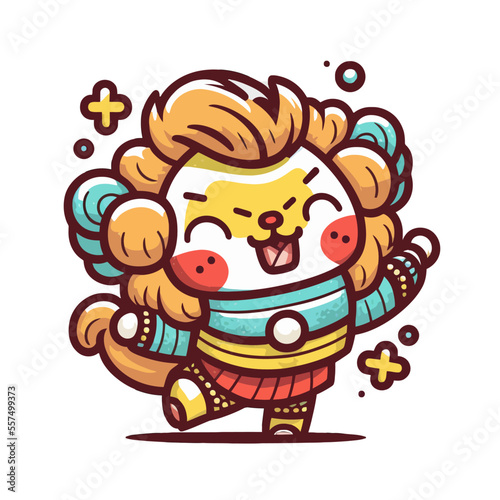 cartoon, vector, illustration, lion dance, chinese culture, chinese new year, cute, design, icon, animal, drawing, art, character