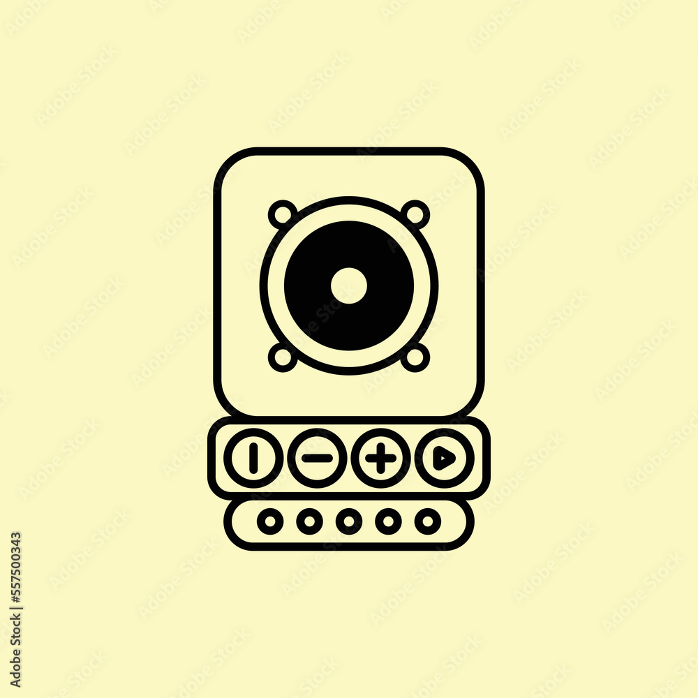 electronic speaker vector logo icon. electronic speaker vector logo icon.