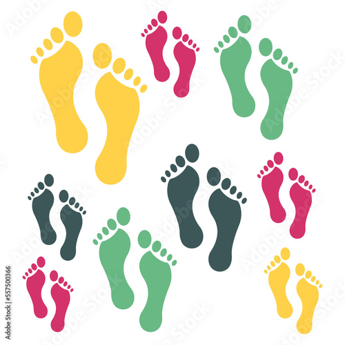 footprint color vector logo icon. © muhaimin