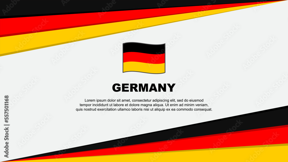 Obraz premium Germany Flag Abstract Background Design Template. Germany Independence Day Banner Cartoon Vector Illustration. Germany Flag