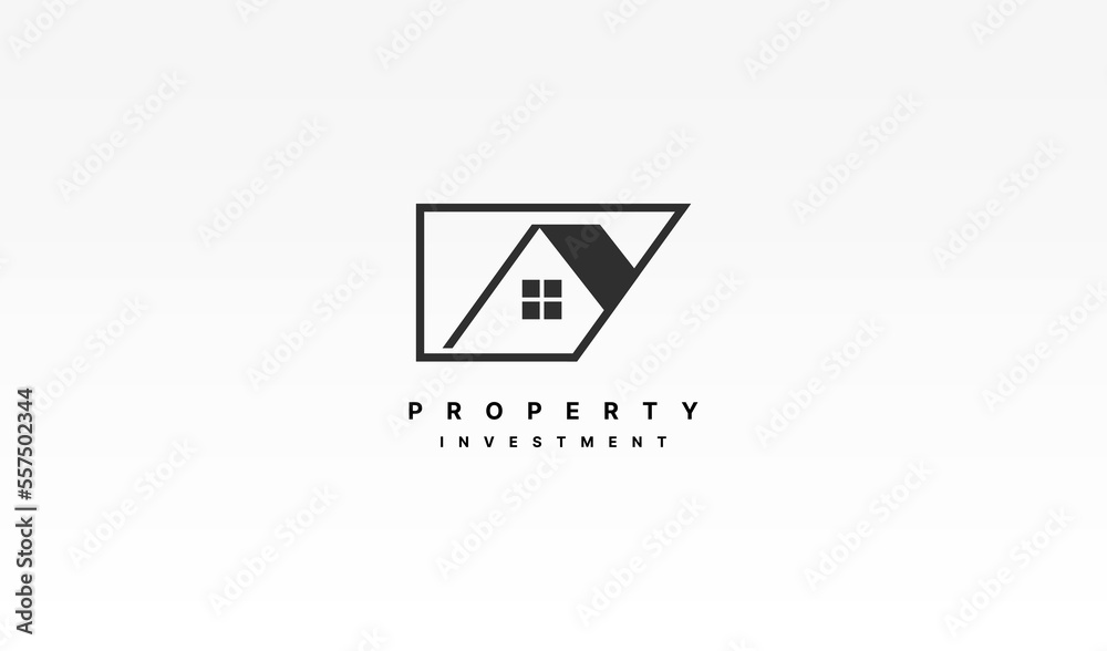 Real estate logo design template element. Real estate logo design template element.