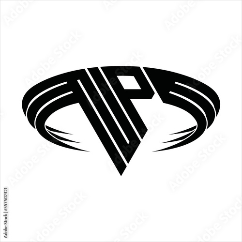 NP Logo letter monogram with triangle slice