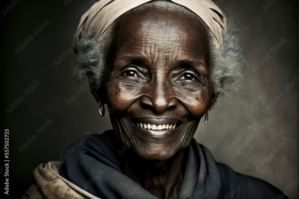 beautiful Elderly African Woman's Wisdom