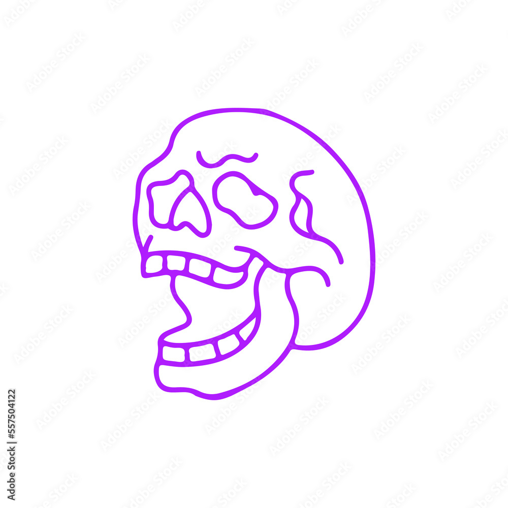 vector outline concept skull illustration vector outline concept skull illustration