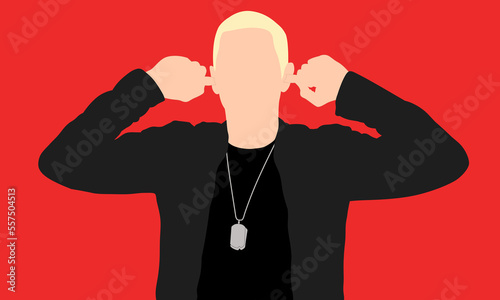 Tablou pe pânză minimalist, minimalism, graphic design, cartoon, illustration, person,