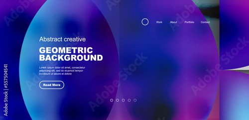 Bright fluid gradient circles abstract background. Business or technology design for wallpaper, banner, background, landing page, wall art, invitation, prints