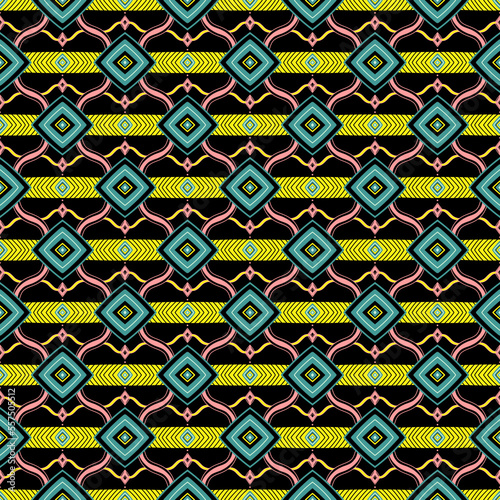 Geometrical pattern seamless background