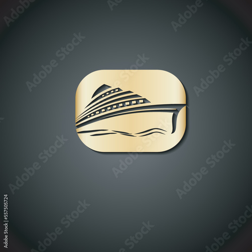 Cruise ship logo template vector icon design