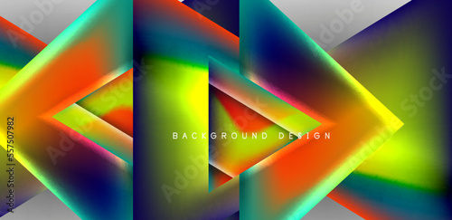 Abstract bakground with overlapping triangles and fluid gradients for covers, templates, flyers, placards, brochures, banners