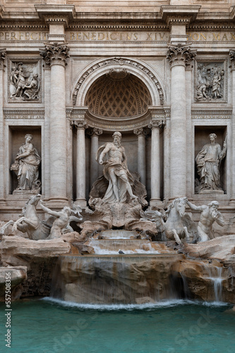 Trevi Fountain, an 18th-century fountain in the Trevi district in Rome, Italy