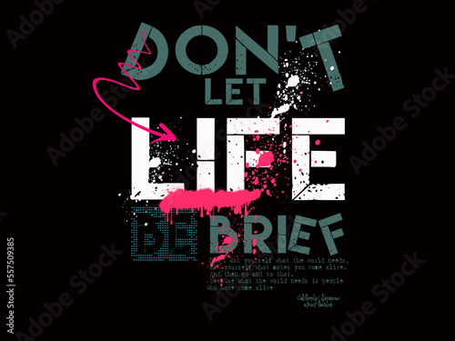 typography street art graffiti slogan print with spray effect for graphic tee shirt VECTOR. with grunge vintage texture vector, Design In Black Background. 