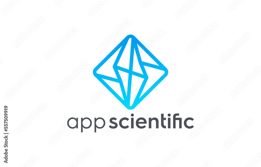 Fototapeta premium science technology logo design templates