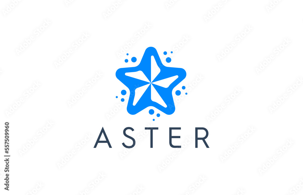 aster and flower logo design templates aster and flower logo design templates