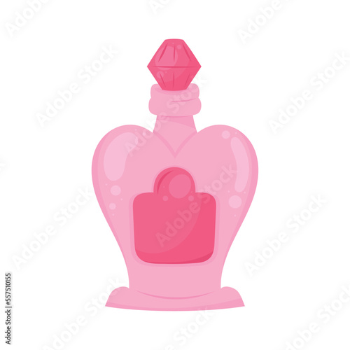pink love potion flask