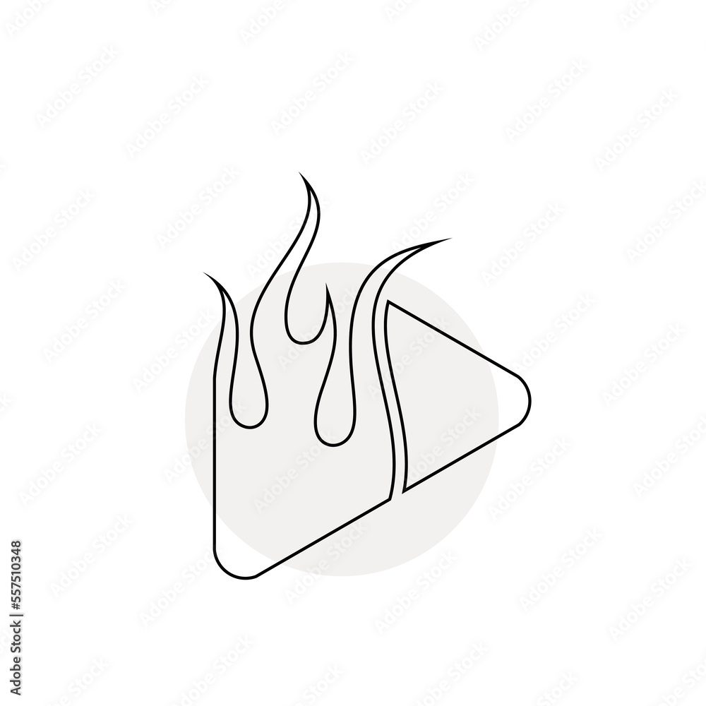 Minimalist media hot line art logo Minimalist media hot line art logo