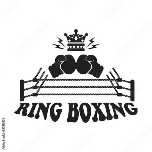 Boxing ring logo,icon vector illustration design