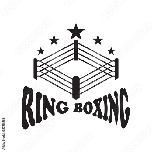 Boxing ring logo,icon vector illustration design