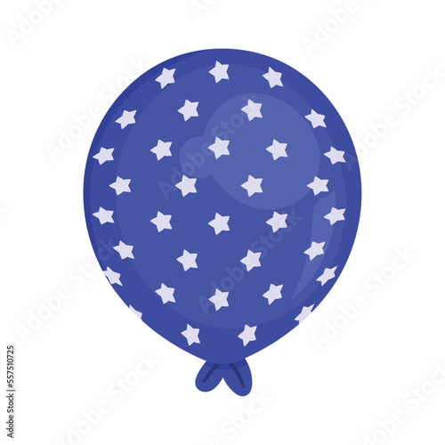 blue balloon helium with stars
