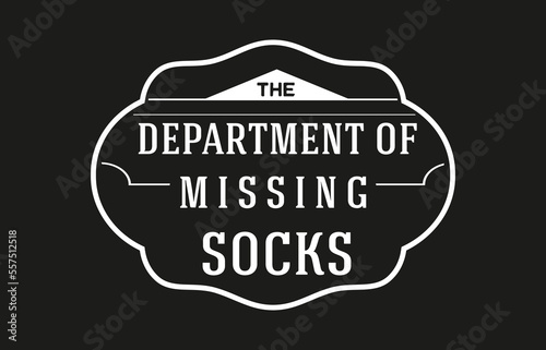 Vintage laundry sign symbols vector illustration isolated. Laundry service room label, tag, poster design for shop. the department of missing socks